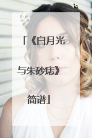 《白月光与朱砂痣》简谱