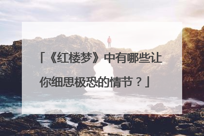 《红楼梦》中有哪些让你细思极恐的情节？