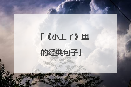 《小王子》里的经典句子