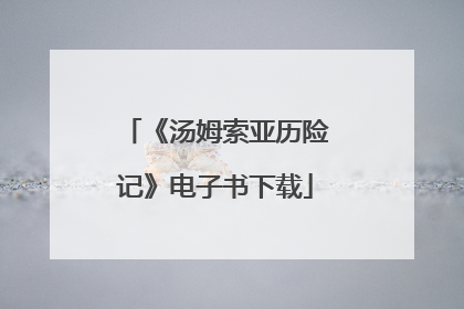 《汤姆索亚历险记》电子书下载