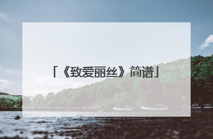 《致爱丽丝》简谱