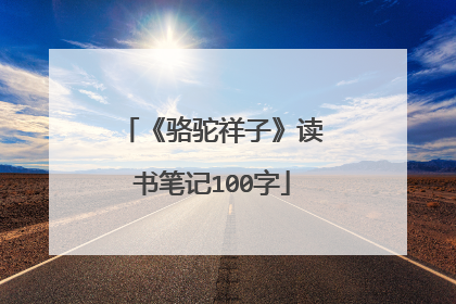 《骆驼祥子》读书笔记100字