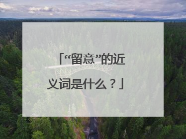 “留意”的近义词是什么？