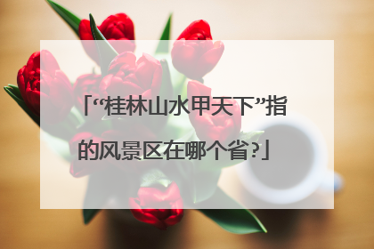 “桂林山水甲天下”指的风景区在哪个省?
