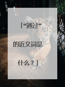 “通过”的近义词是什么?