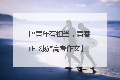 “青年有担当,青春正飞扬”高考作文