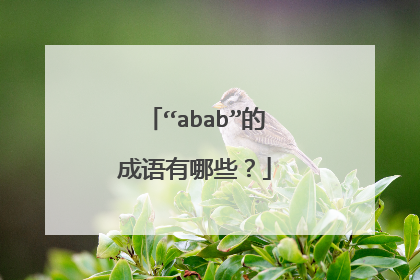 “abab”的成语有哪些？