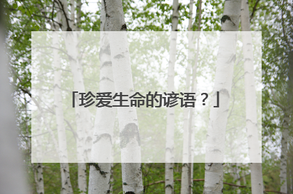 珍爱生命的谚语?