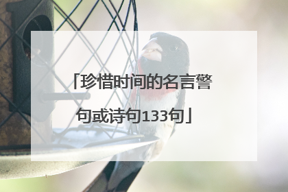 珍惜时间的名言警句或诗句133句