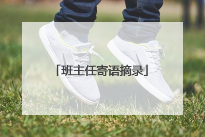 班主任寄语摘录