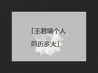 王君瑞个人简历多大