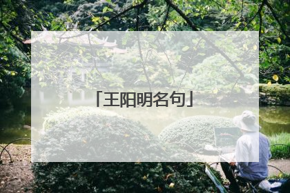王阳明名句
