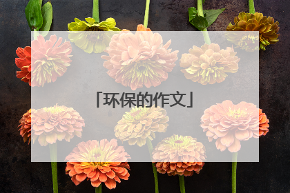 环保的作文