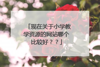 现在关于小学教学资源的网站哪个比较好？？