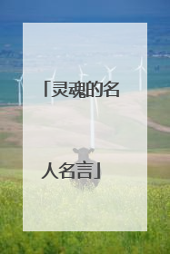 灵魂的名人名言
