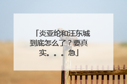 炎亚纶和汪东城到底怎么了?要真实。。。急