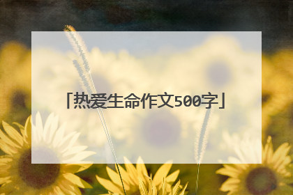 热爱生命作文500字