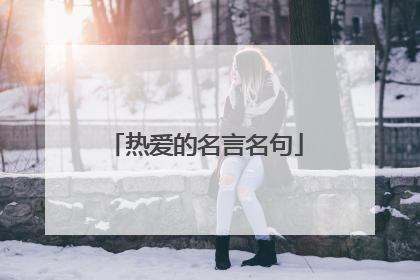 热爱的名言名句