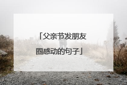 父亲节发朋友圈感动的句子