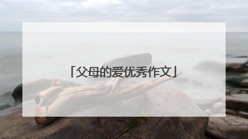父母的爱优秀作文