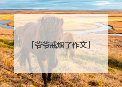 爷爷戒烟了作文