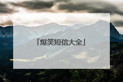 爆笑短信大全