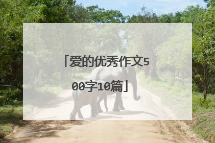 爱的优秀作文500字10篇