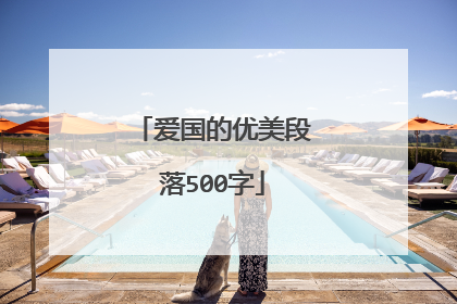 爱国的优美段落500字