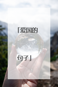爱国的句子
