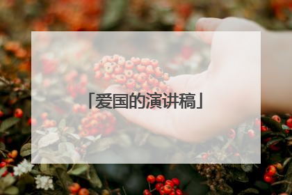 爱国的演讲稿