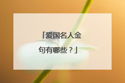 爱国名人金句有哪些?