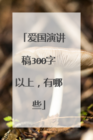 爱国演讲稿300字以上，有哪些