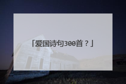 爱国诗句300首？