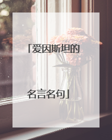 爱因斯坦的名言名句