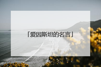 爱因斯坦的名言