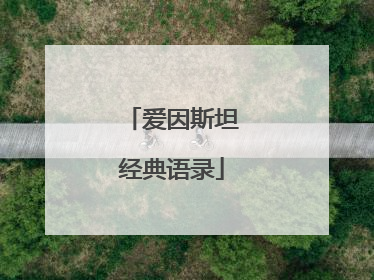 爱因斯坦经典语录