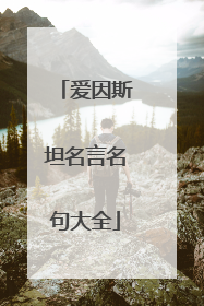 爱因斯坦名言名句大全