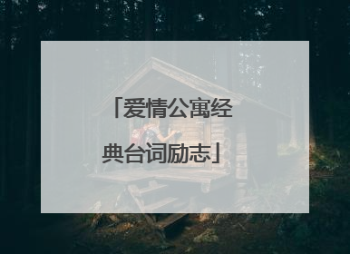 爱情公寓经典台词励志