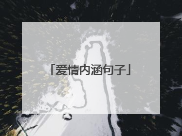 爱情内涵句子