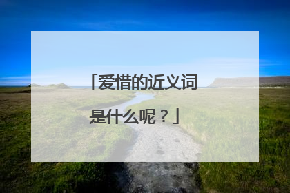 爱惜的近义词是什么呢?