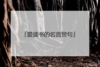爱读书的名言警句