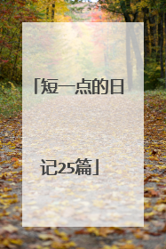 短一点的日记25篇