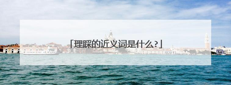 理睬的近义词是什么?