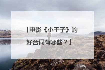 电影《小王子》的好台词有哪些？