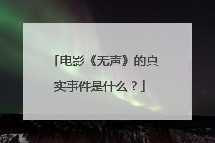 电影《无声》的真实事件是什么？