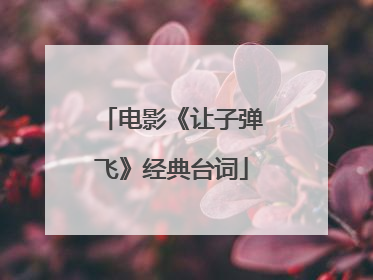 电影《让子弹飞》经典台词