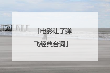 电影让子弹飞经典台词