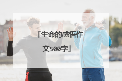 生命的感悟作文500字