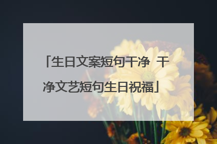 生日文案短句干净 干净文艺短句生日祝福