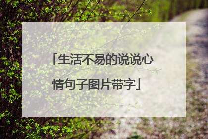 生活不易的说说心情句子图片带字